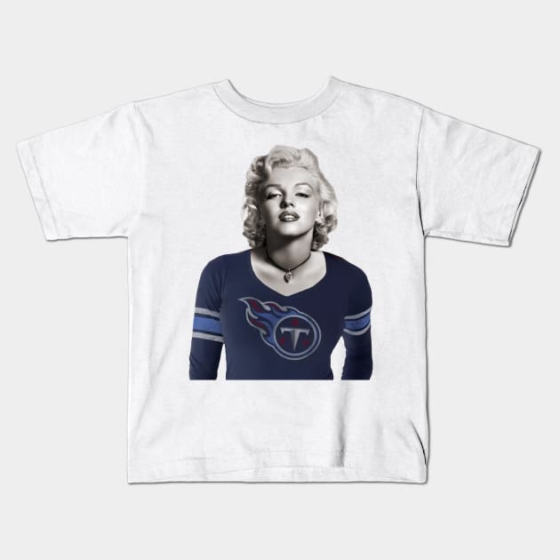 Marilyn Loves the Titans Kids T-Shirt by Rad Love